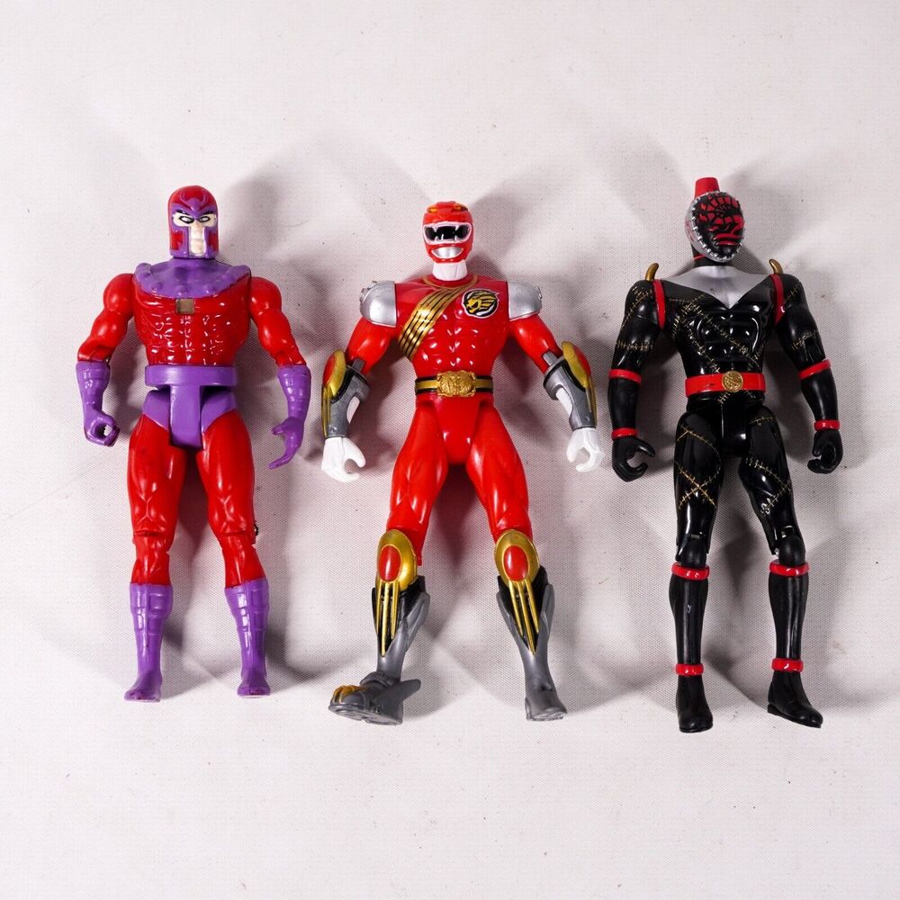 Power Ranger Magneto Bandai Marvel Action Figure Toy Lot x3 Super Hero Figurines